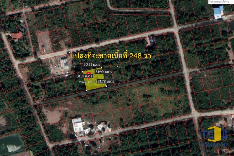 ขายที่ดินบางเลน นท.248 ตร.ว. 2โฉนด ถมแล้ว เพียง 8 นาทีถึง ตลาด